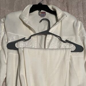 Women's Cream Sweat pants and Jacket